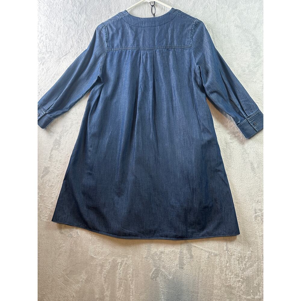 COS A-Line Denim Dress - Blue Chambray - 3/4 Sleeve - Size 2 - Picture 7 of 7